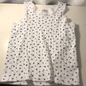 Tank Too with Blue flowers Kids Never worn